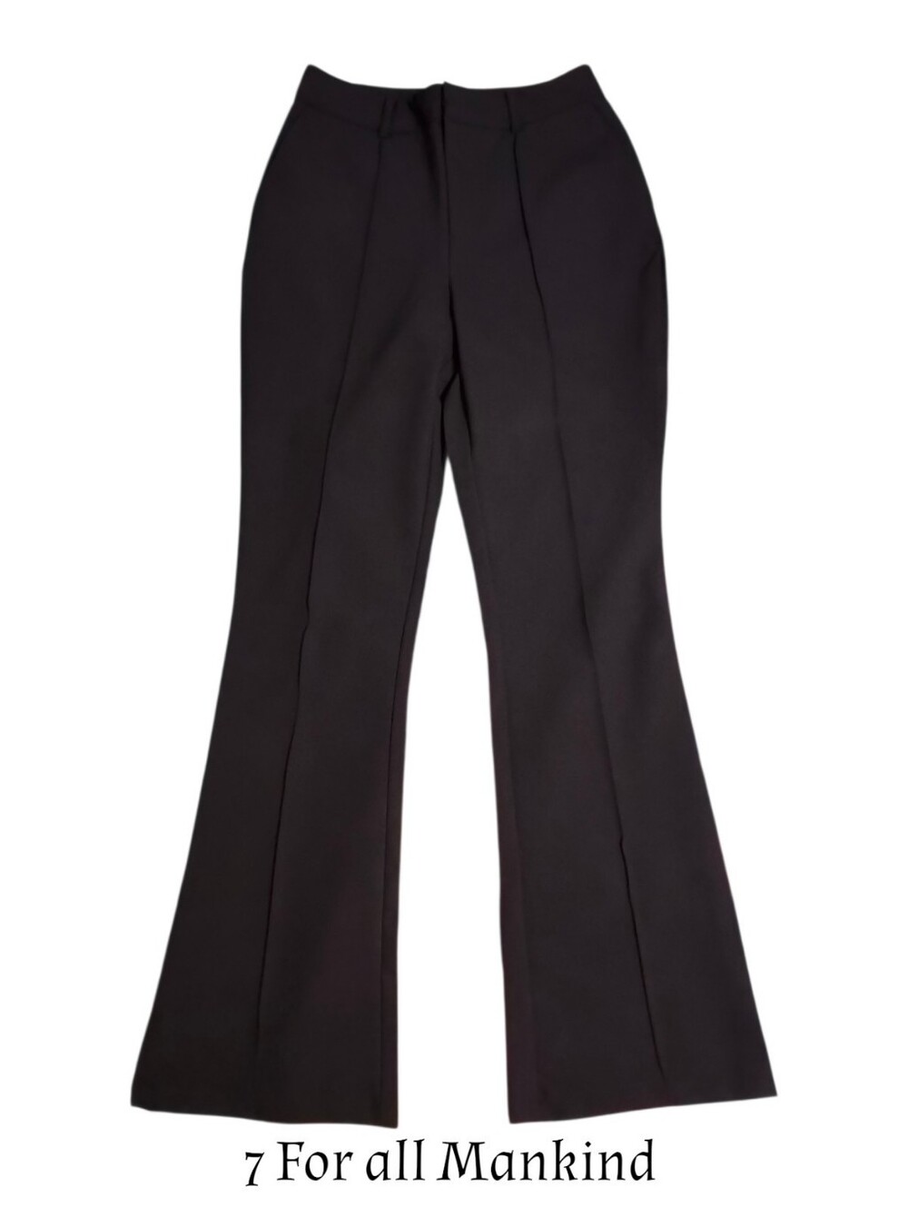 7 For All Mankind Black High Rise Flare Dress Pants Size 0 (27" Waist)